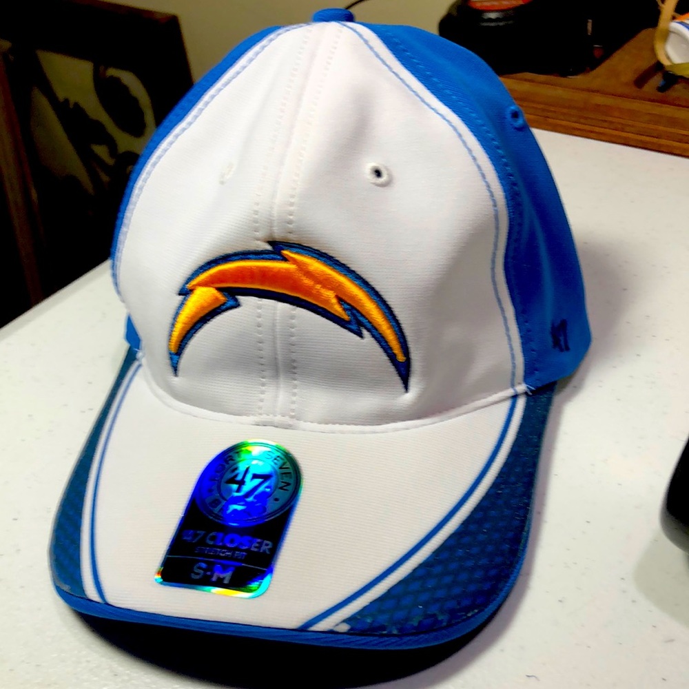 Los Angeles Chargers NFL ‘47 Closer Battlehawk Men’s Hat Cap *wear on edge visor